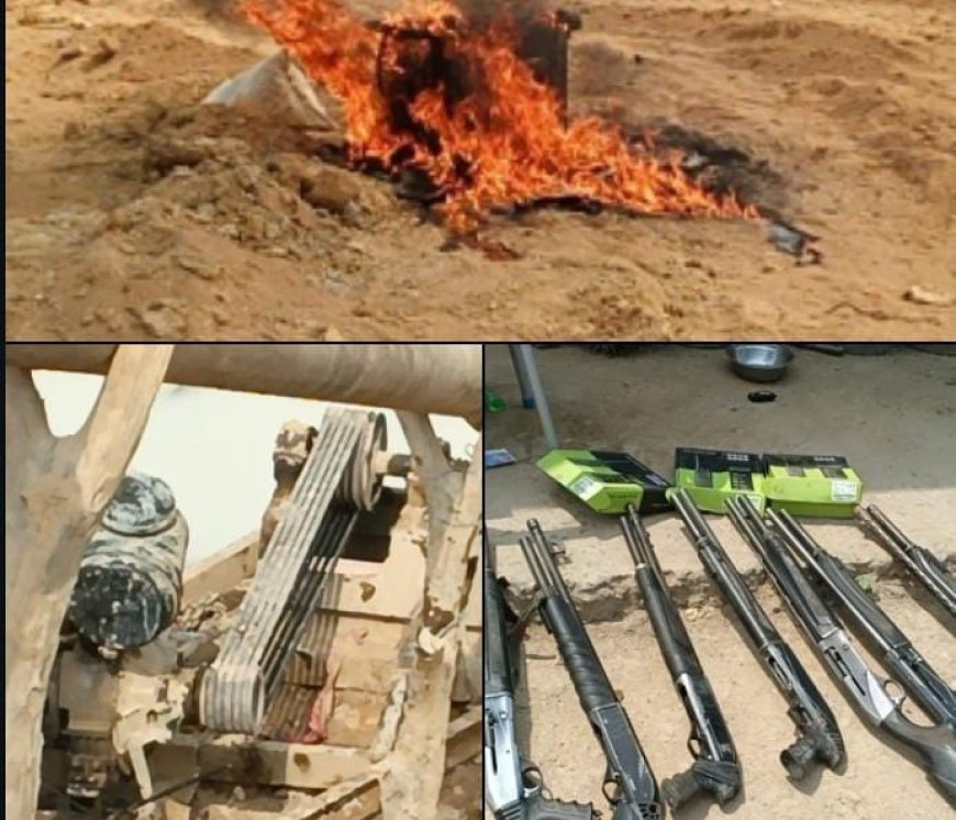 NAIMOS Seizes Cache of Weapons following Massive Raids of Galamsey Sites at Ahanta West Municipality