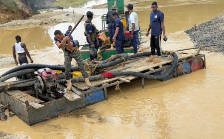 iNAIMOS ntensifies crackdown against illegal Mining Activities along the Birim River