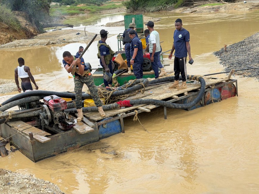 iNAIMOS ntensifies crackdown against illegal Mining Activities along the Birim River