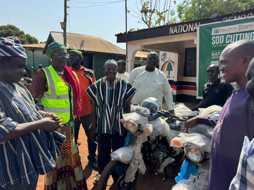 MP Donates Motorbikes to Strengthen NDC Reorganization in Salaga-South