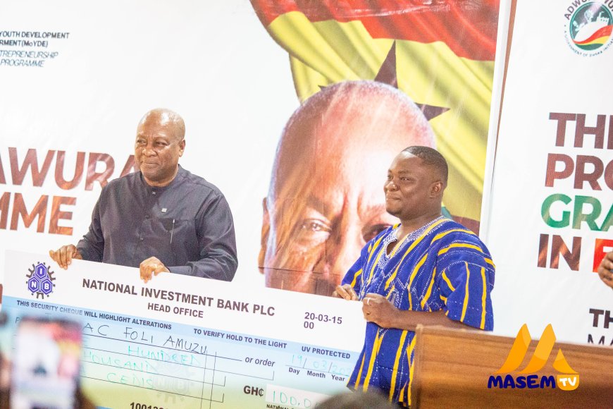 Adwumawura Grant Disbursement Successfully Completed in Bono Region, Boosting Local Entrepreneurship